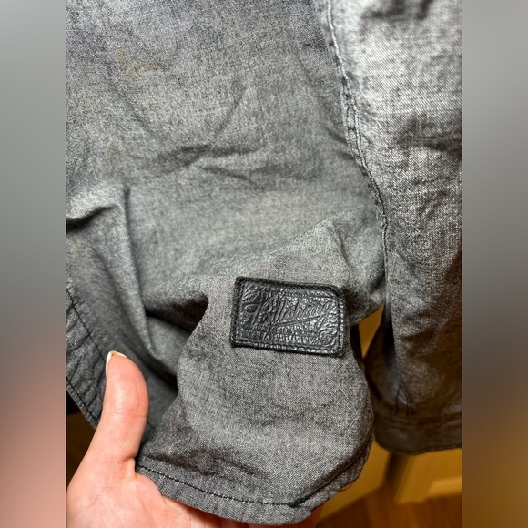 Billabong - Men's Gray Denim Button-Up LongSleeve Shirt Jacket Casual Surf Style - Picture 4 of 7